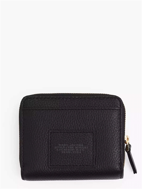 Marc Jacobs The Leather Mini Compact Wallet, Sort 